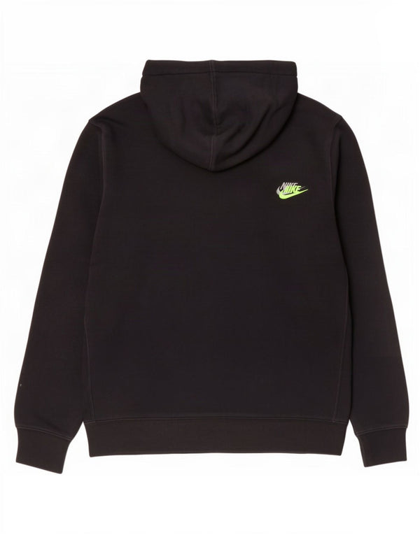 Nike Mens Hoodie Jumper Grande Algodão Preto