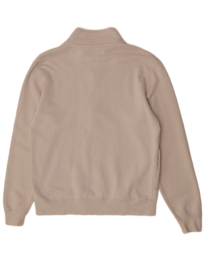 Moletom masculino Nike com zíper e gola alta de algodão branco médio