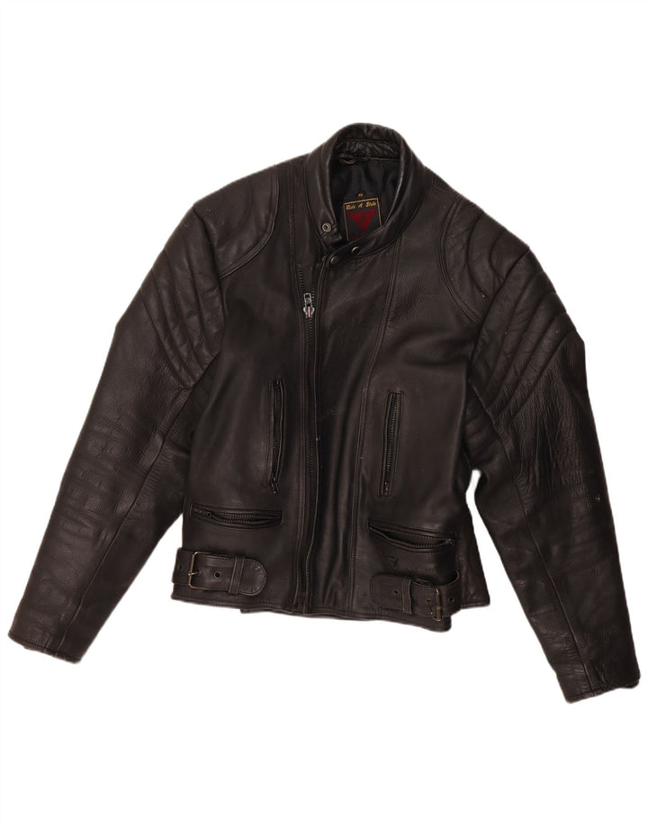 Jaqueta masculina de couro Racer Modeka IT 56 2XL motocicleta preta