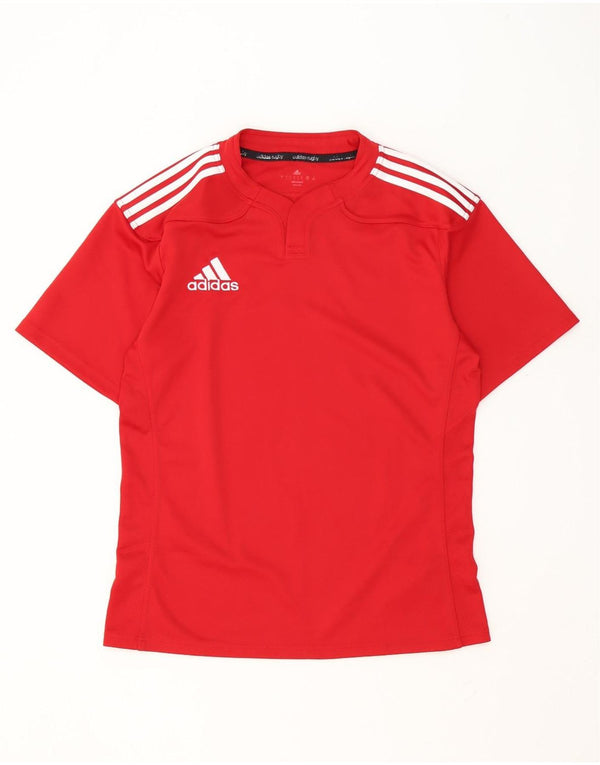 Adidas Mens Climacool Camiseta Top Grande Poliéster Vermelho