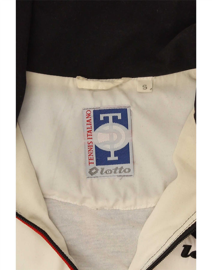 Lotto Mens Treino Top Jacket Pequeno Poliéster Branco Colorblock