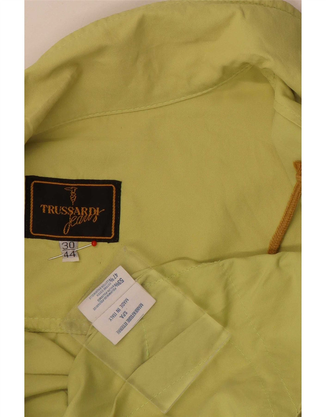 Trussardi Jeans Jaqueta bomber feminina oversized IT 44 poliamida verde médio