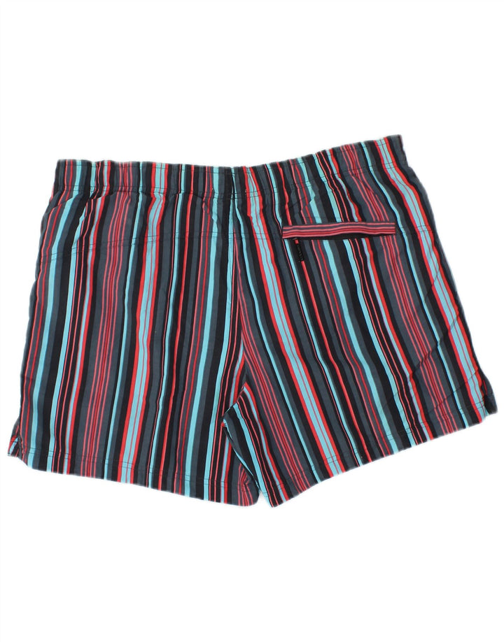 Shorts de natação masculino CALVIN KLEIN médio multicolorido listrado de nylon
