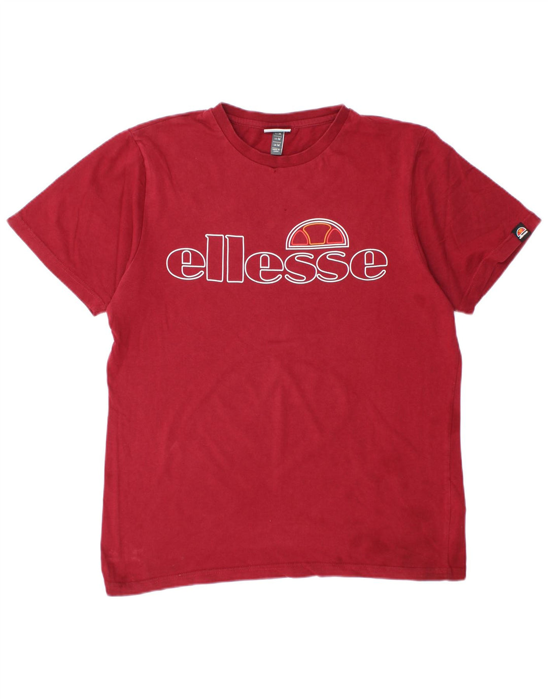 Camiseta masculina gráfica ELLESSE Top médio algodão vermelho