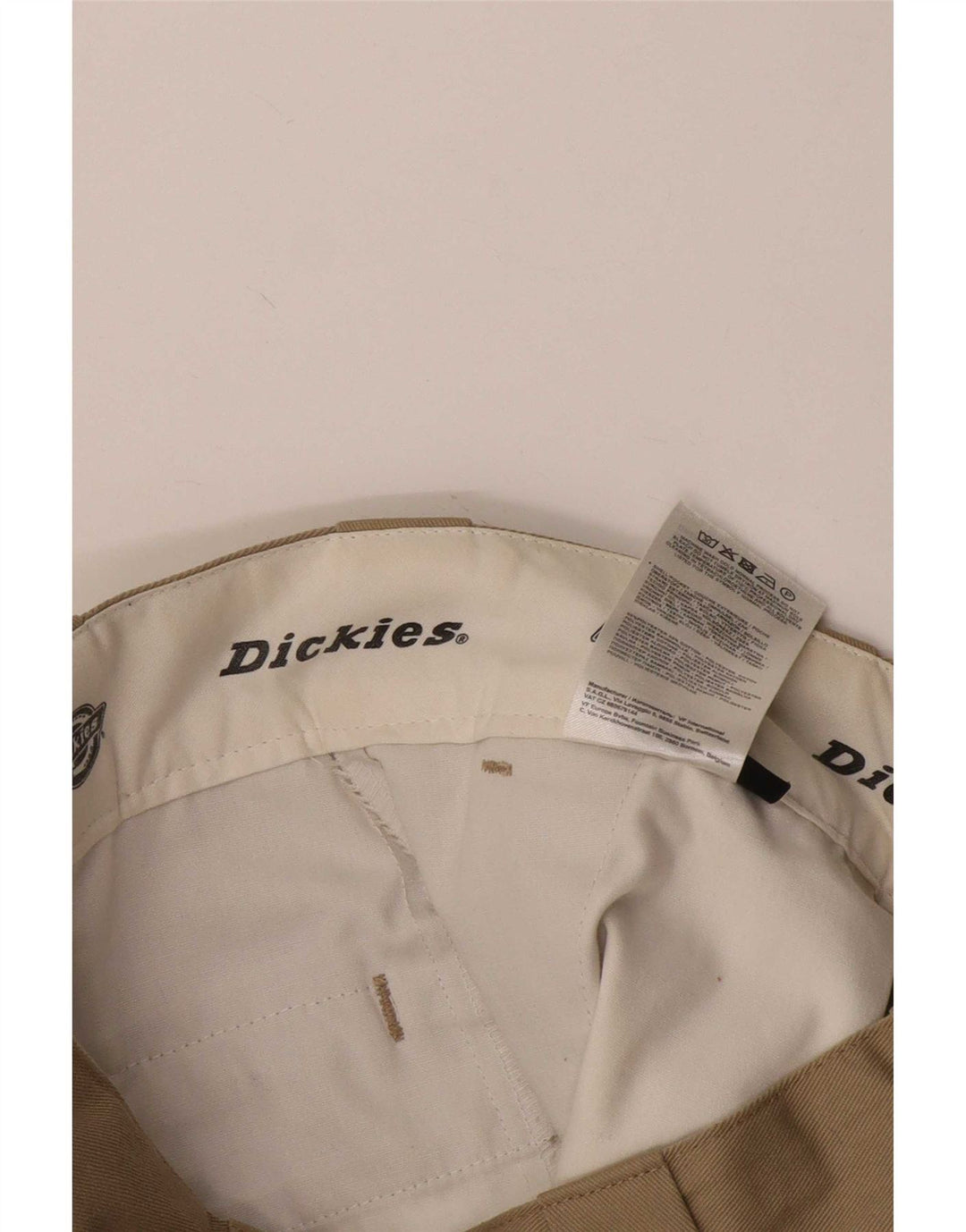 Calça Chino reta feminina Dickies W26 L27 poliéster bege