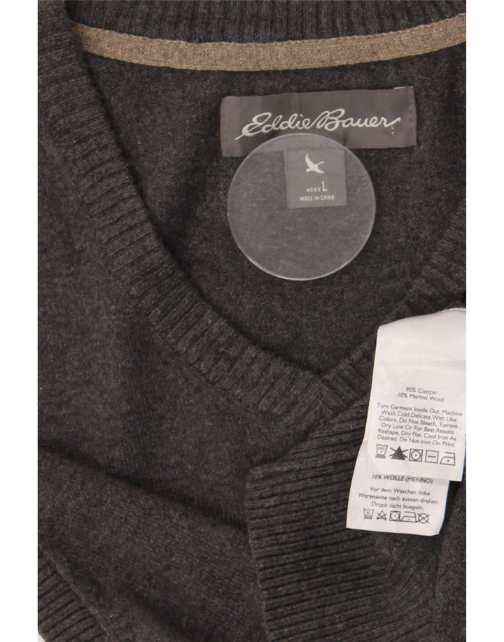 Regata masculina Eddie Bauer com colete grande de algodão cinza