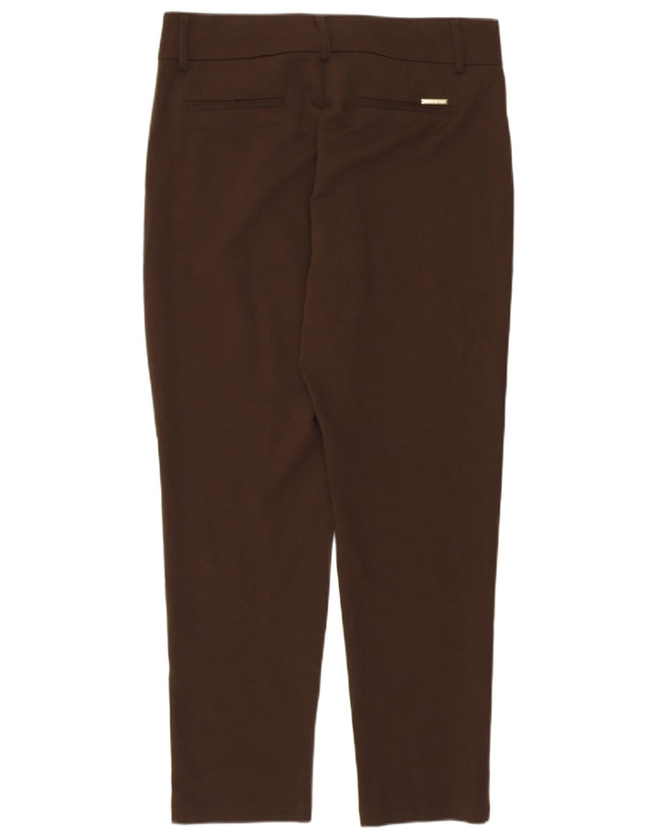 Calça de terno slim feminina Michael Kors US 10 grande W32 L28 marrom