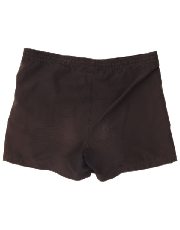 Shorts esportivos masculinos Adidas poliéster cinza médio