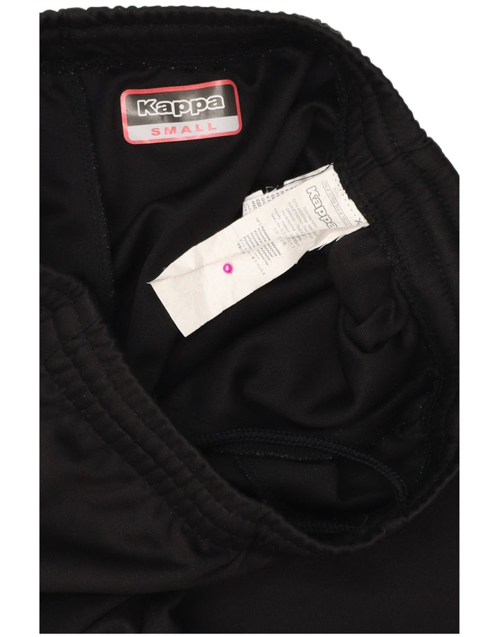 Calça de treino masculina Kappa pequena preta de poliéster