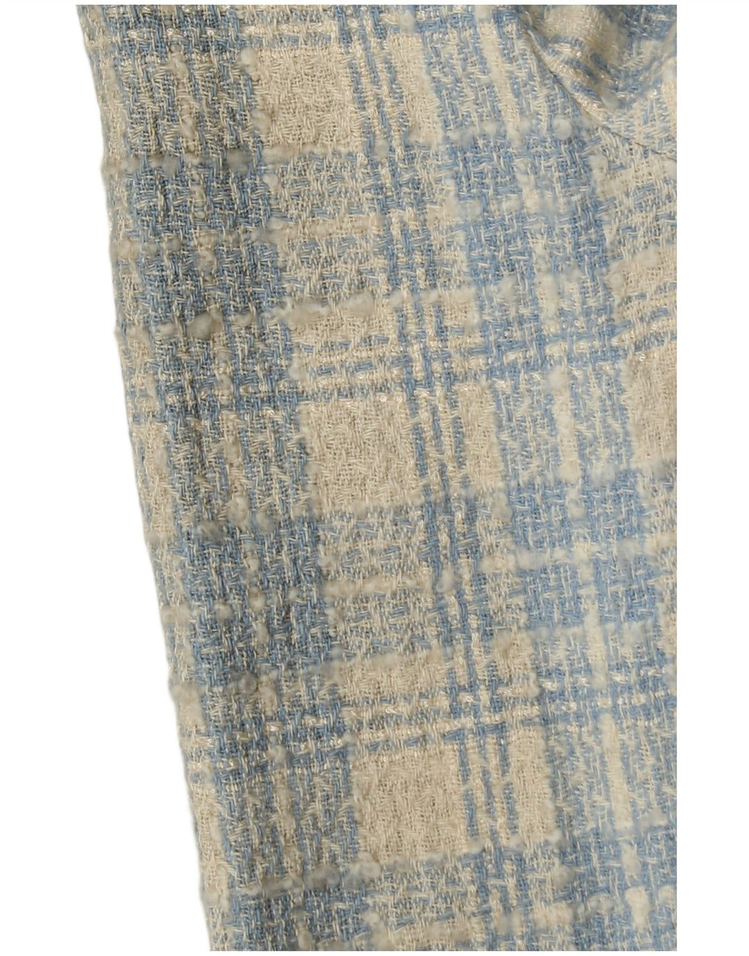 Jaqueta blazer feminina vintage com 3 botões IT 42 algodão xadrez azul médio
