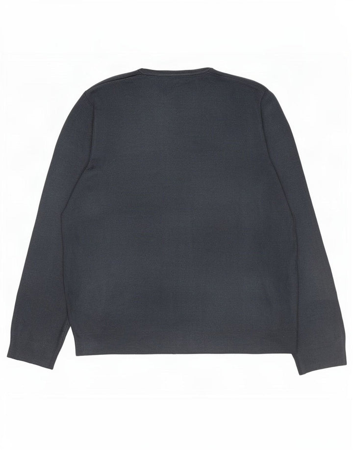 Suéter masculino Marks & Spencer com decote em V 2XL cinza acrílico