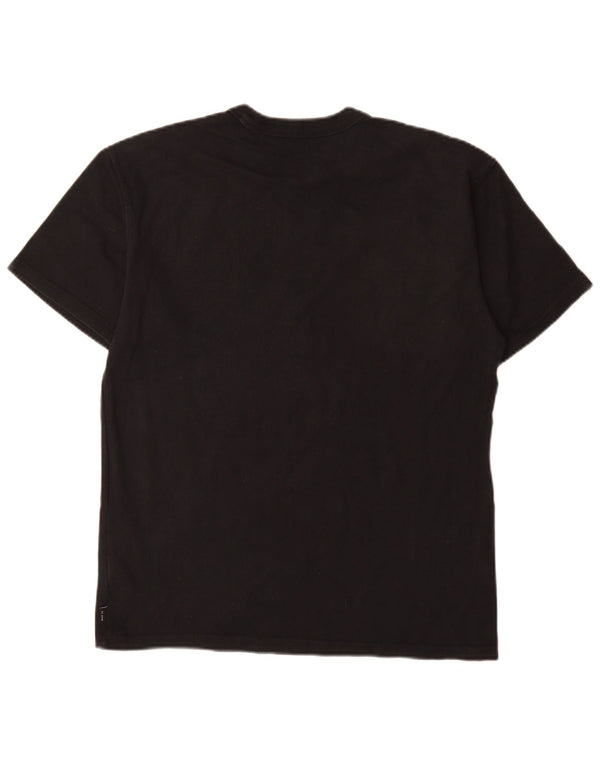 Nike Mens Camiseta Top Médio Algodão Preto