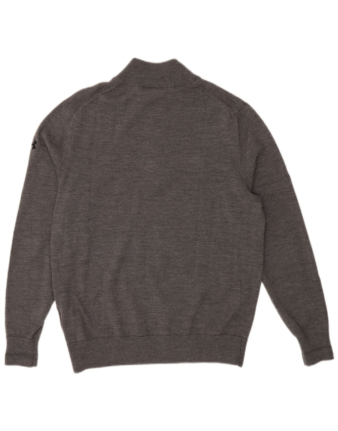 Suéter masculino UNDER ARMOUR alto gráfico com zíper e gola média cinza