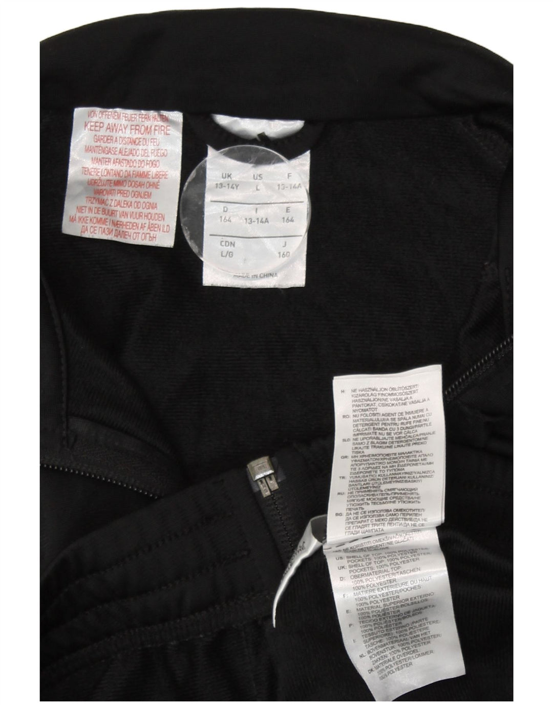 Jaqueta Adidas Meninas Treino Top 13-14 Anos Preto Poliéster Esportes