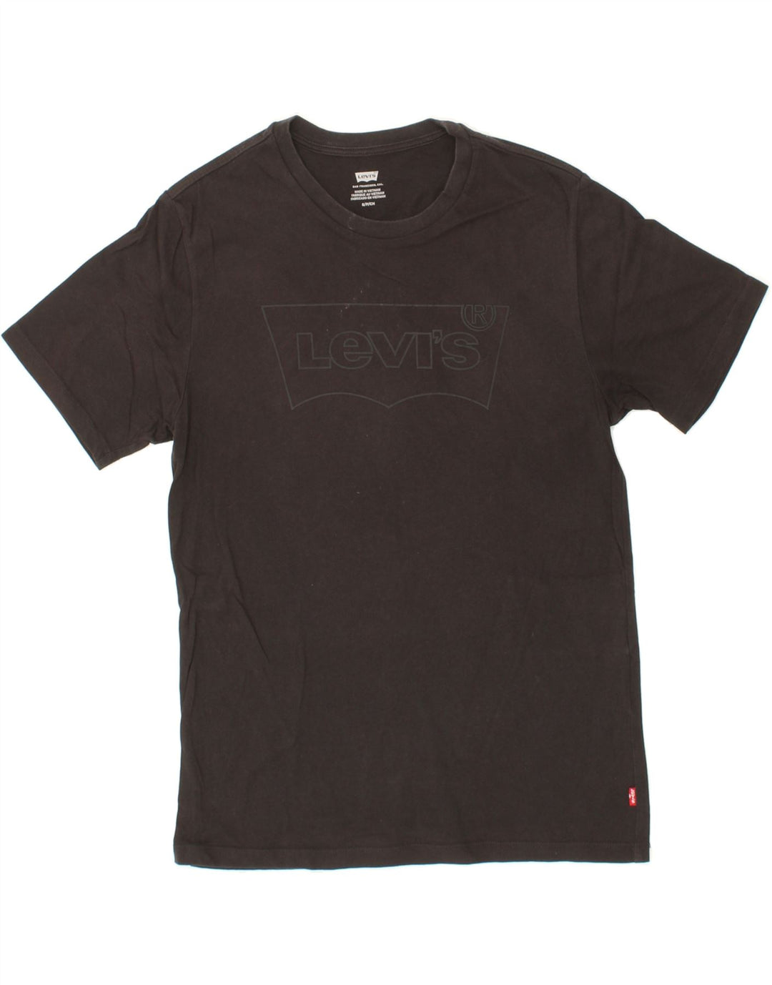 LEVI'S Mens Graphic T-Shirt Top Small Black Vintage Levi's and Second-Hand Levi's from Messina Hembry 