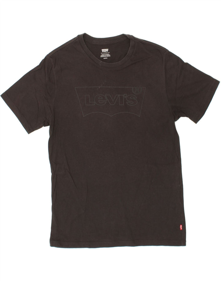 LEVI'S Mens Graphic T-Shirt Top Small Black Vintage Levi's and Second-Hand Levi's from Messina Hembry 