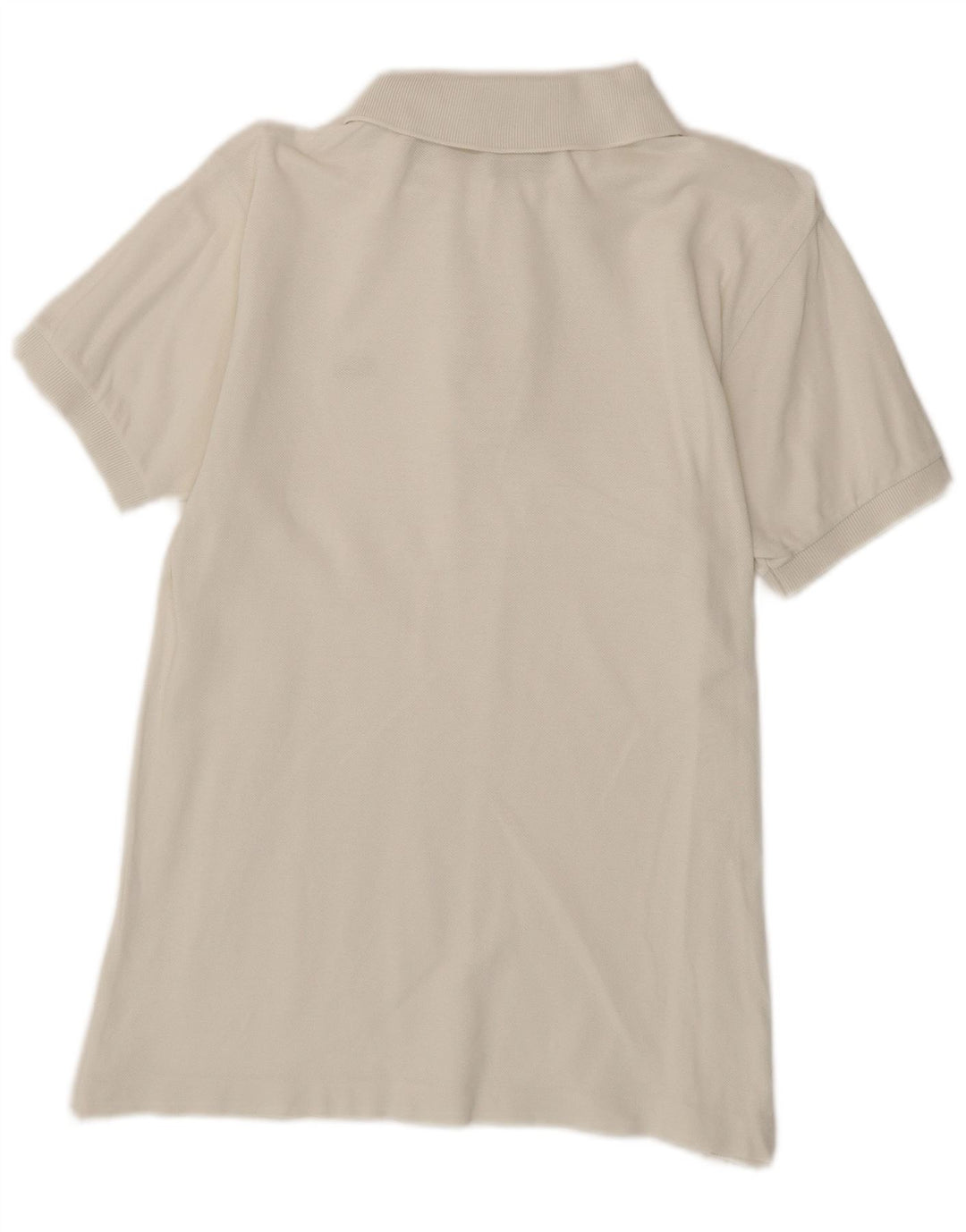 Camisa polo masculina Lacoste tamanho 3 pequeno algodão branco