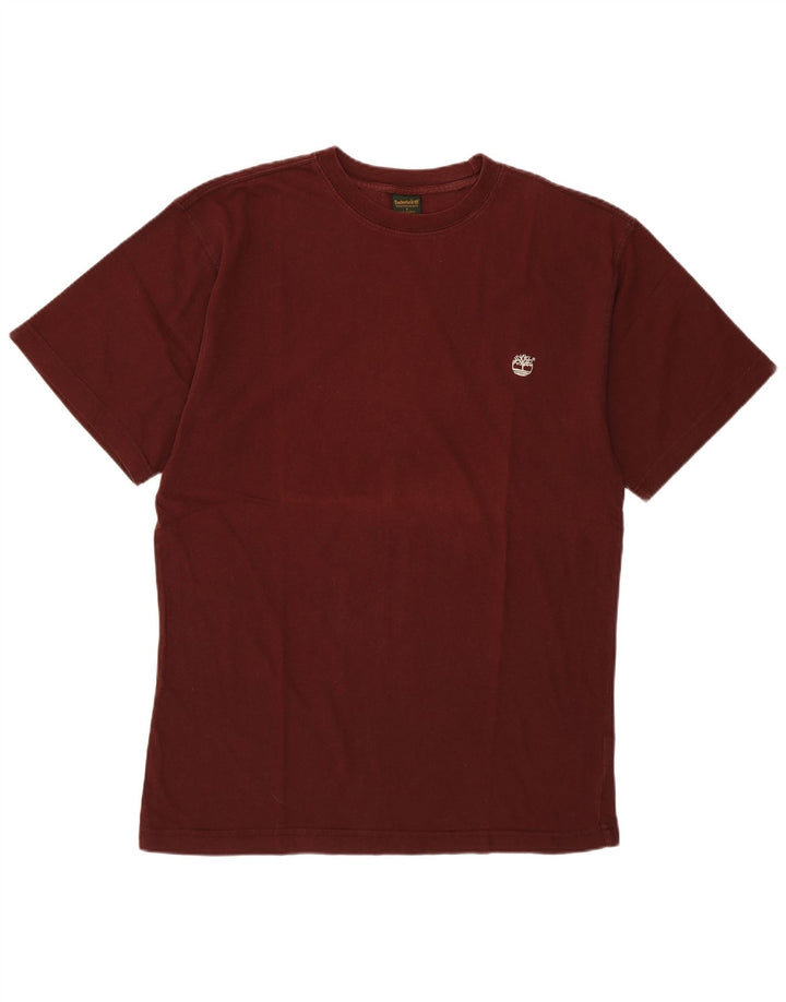 Camiseta masculina Timberland pequena algodão Borgonha