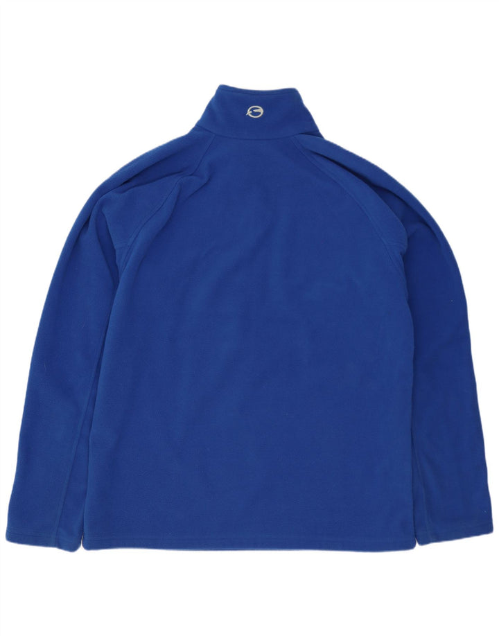 Pulôver de lã masculino Sprayway com zíper e gola em poliéster azul médio