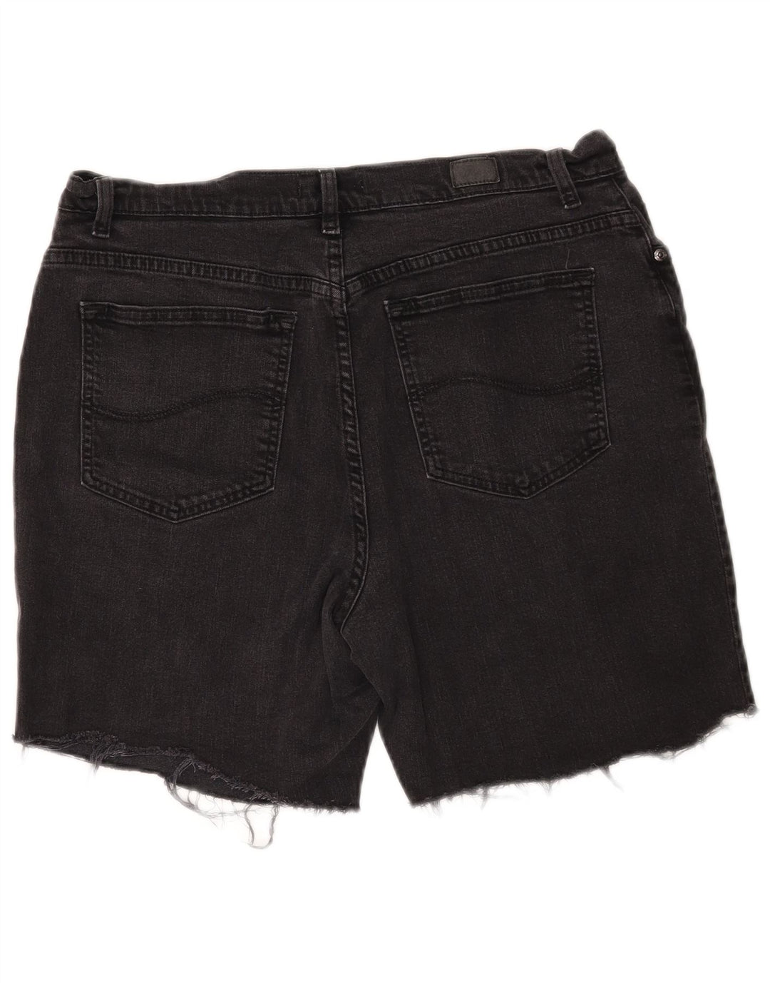 LEE Shorts jeans feminino com ajuste relaxado W34 grande preto