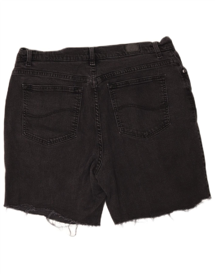 LEE Shorts jeans feminino com ajuste relaxado W34 grande preto