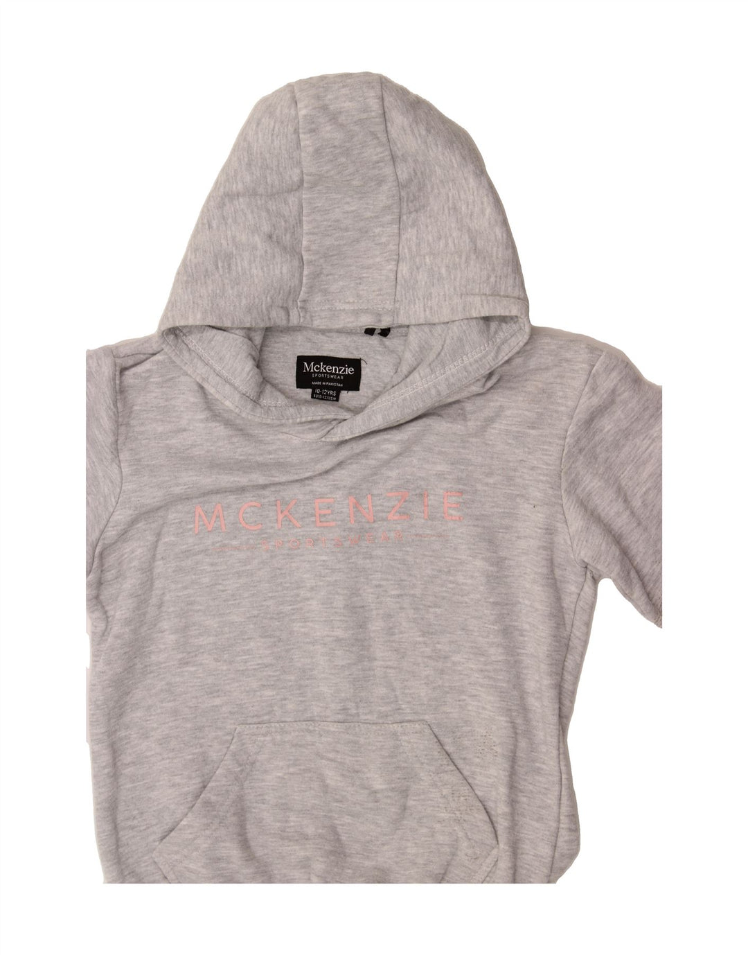 MCKENZIE Girls Graphic Hoodie Jumper 10-11 Years Grey Cotton Vintage Mckenzie and Second-Hand Mckenzie from Messina Hembry 