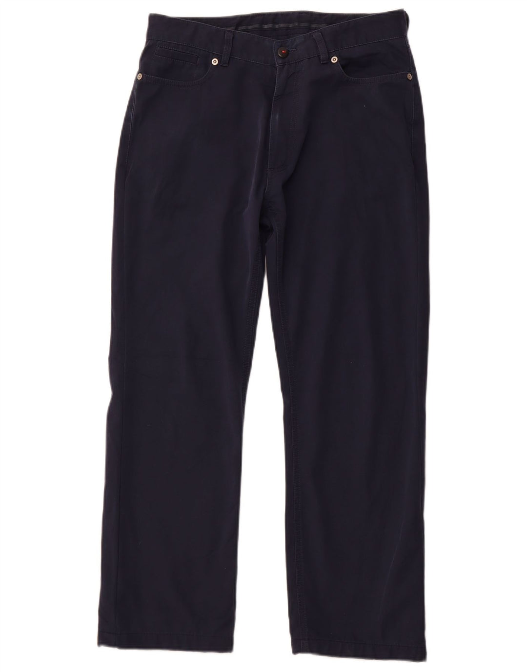 Calça masculina reta casual Avirex W32 L27 poliéster azul marinho