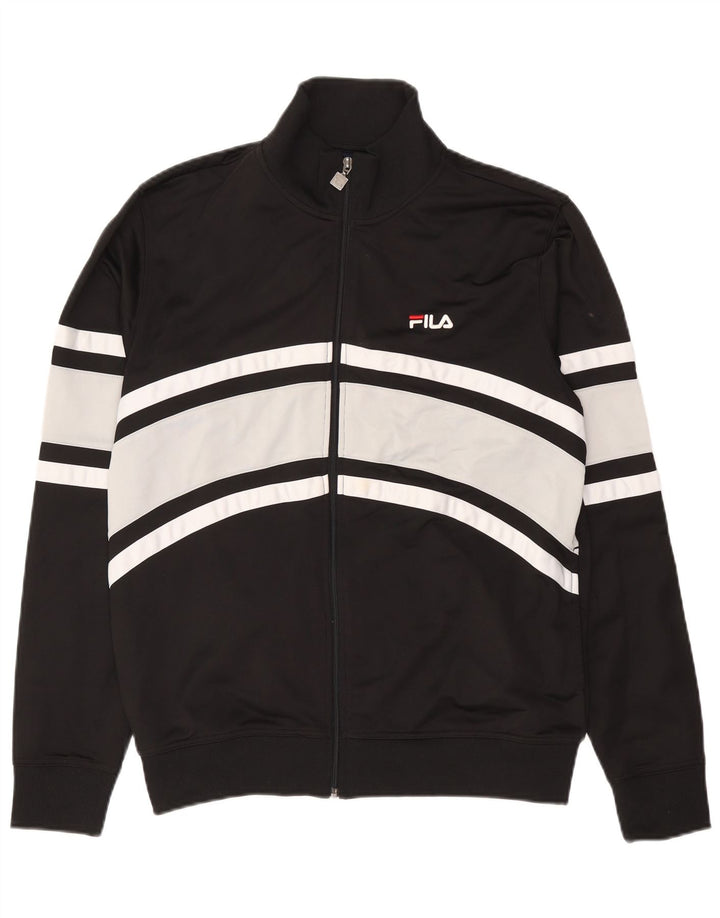 Fila Mens Tracksuit Top Jacket Grande Preto Colourblock Poliéster