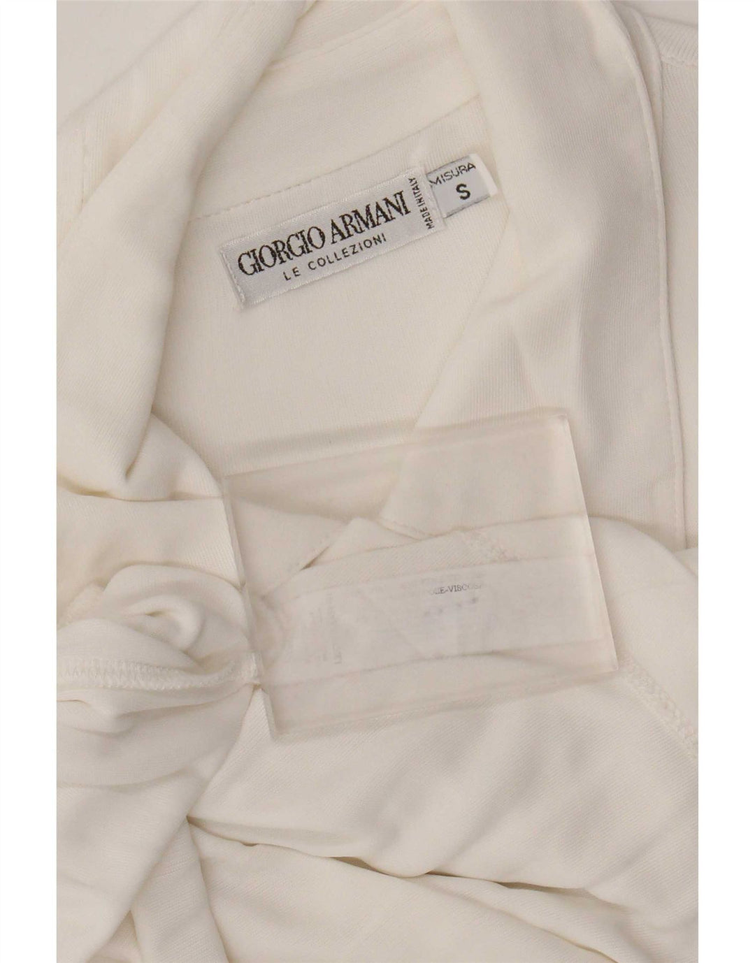 Camisa masculina Giorgio Armani pequena viscose branca