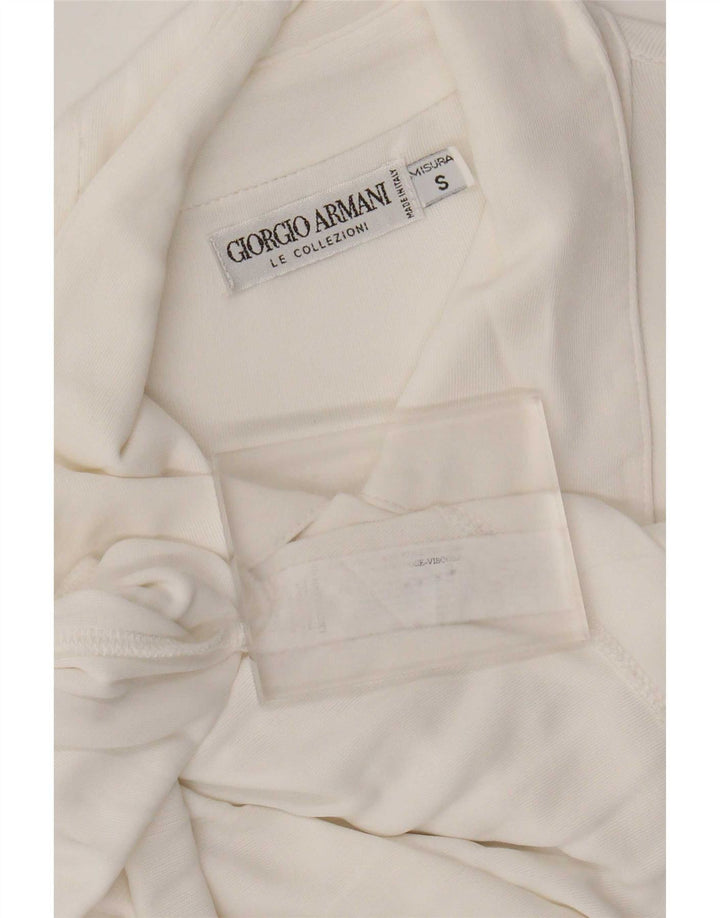 Camisa masculina Giorgio Armani pequena viscose branca