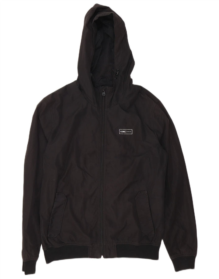 JACK & JONES Jaqueta bomber masculina com capuz Reino Unido 38 Médio Preto