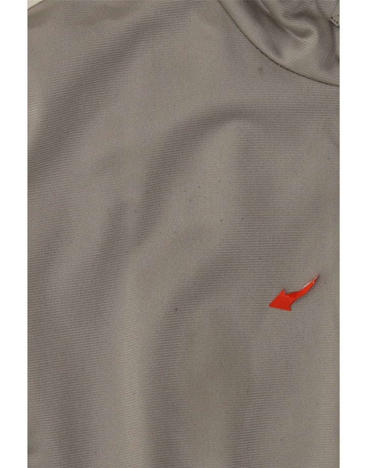 ADIDAS Mens Tracksuit Top Jacket UK 44/46 Grande Cinza Colourblock Poliéster