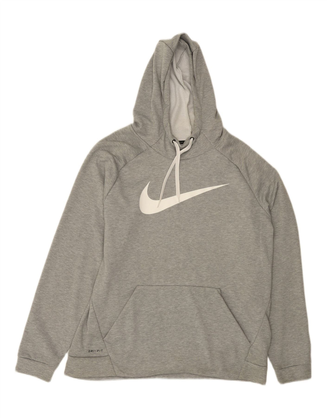 Nike masculino gráfico moletom com capuz XL cinza manchado de poliéster