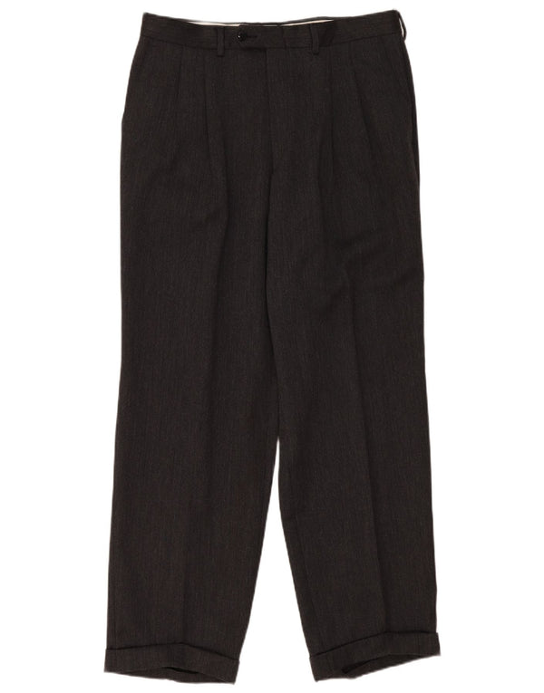 Cacharel Masculino Pegged Suit Calças IT 50 Grande W34 L31 Cinza
