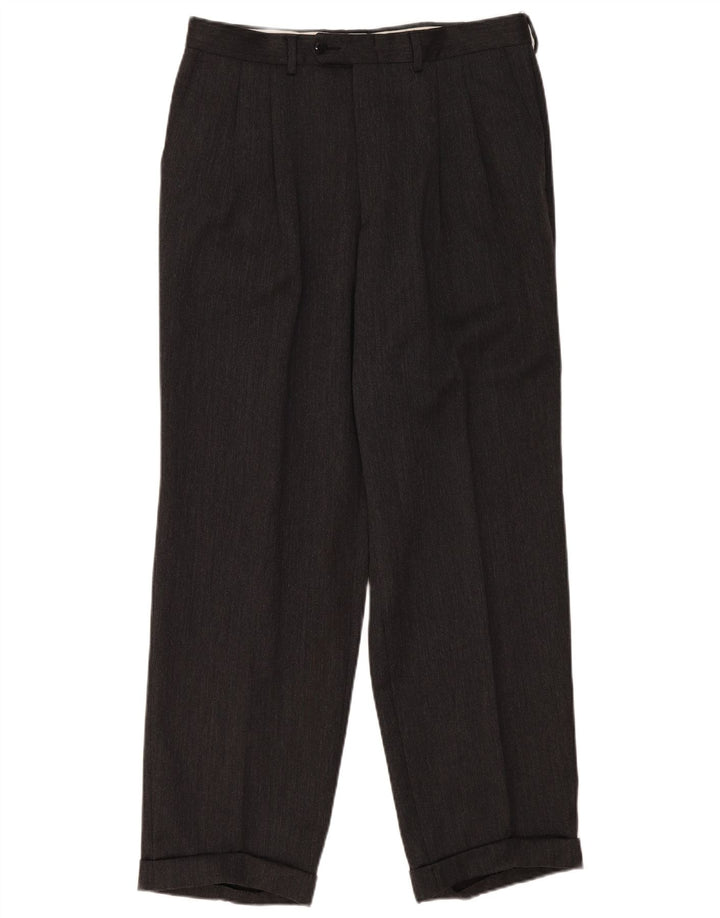 Cacharel Masculino Pegged Suit Calças IT 50 Grande W34 L31 Cinza