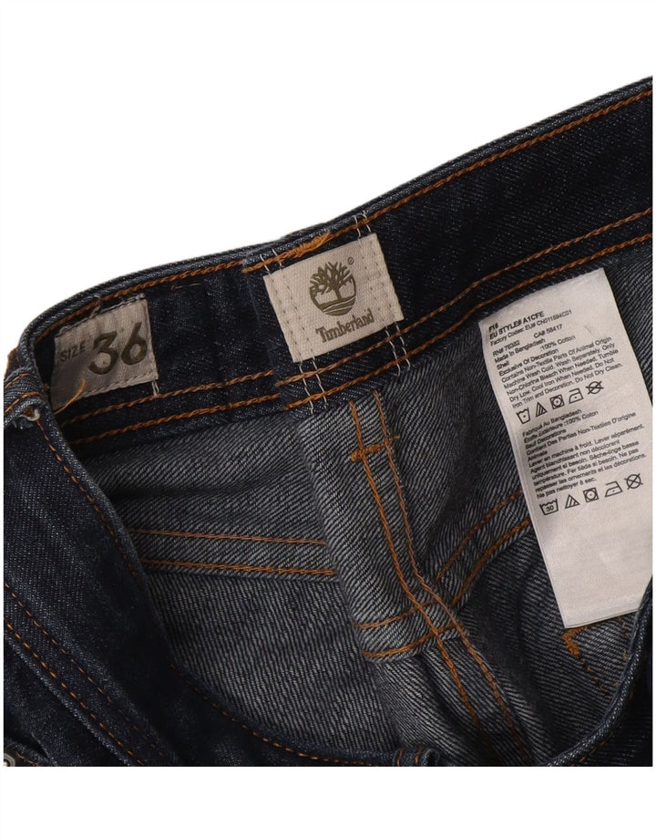 Calça jeans reta masculina Timberland W36 L31 algodão azul marinho