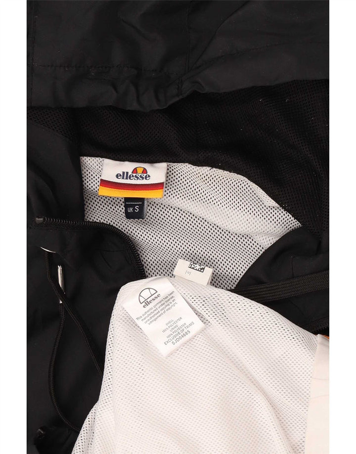 Jaqueta masculina Ellesse com capuz gráfico com capuz pequeno bloco colorido preto