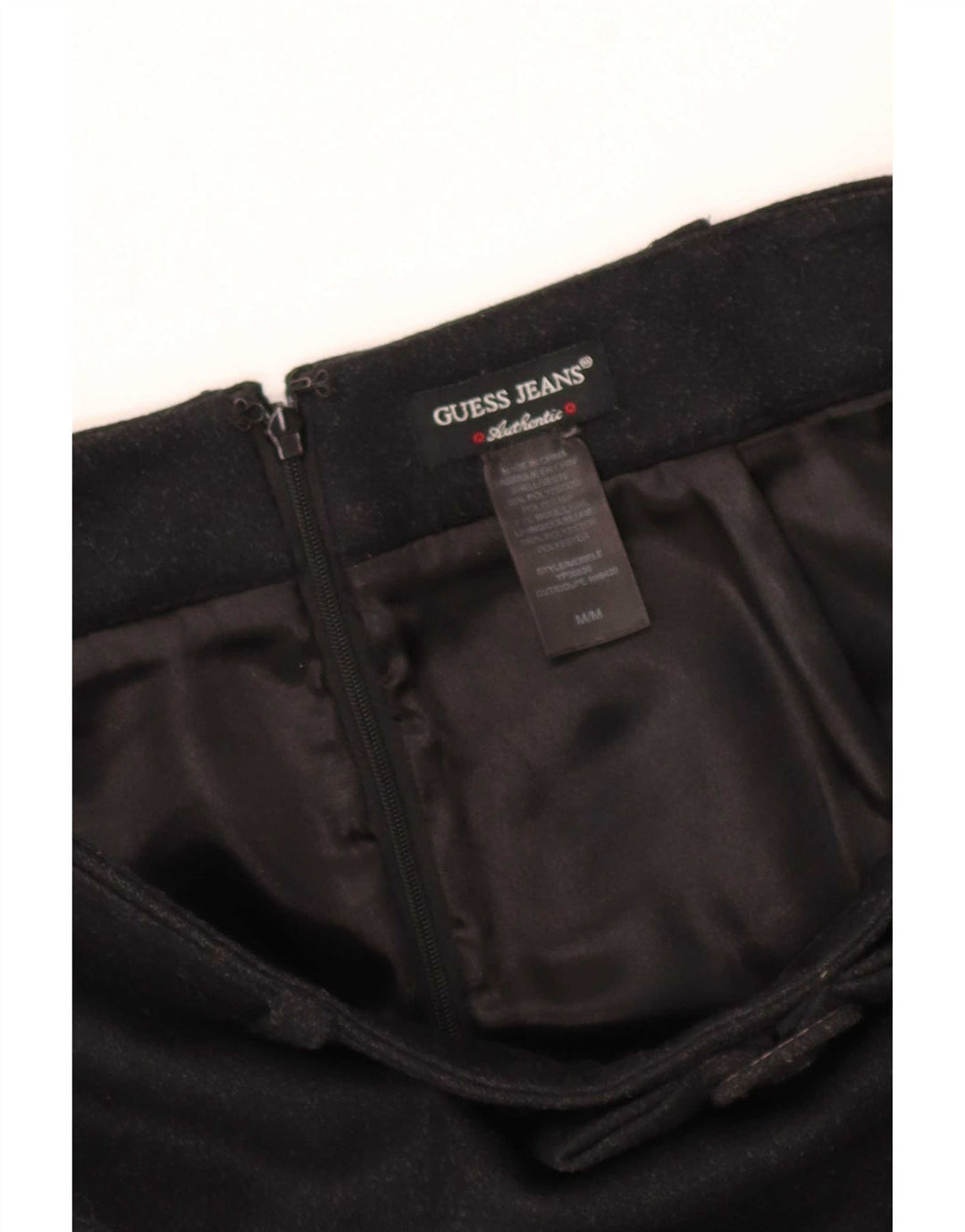 Saia lápis feminina Guess médio W30 poliéster preto