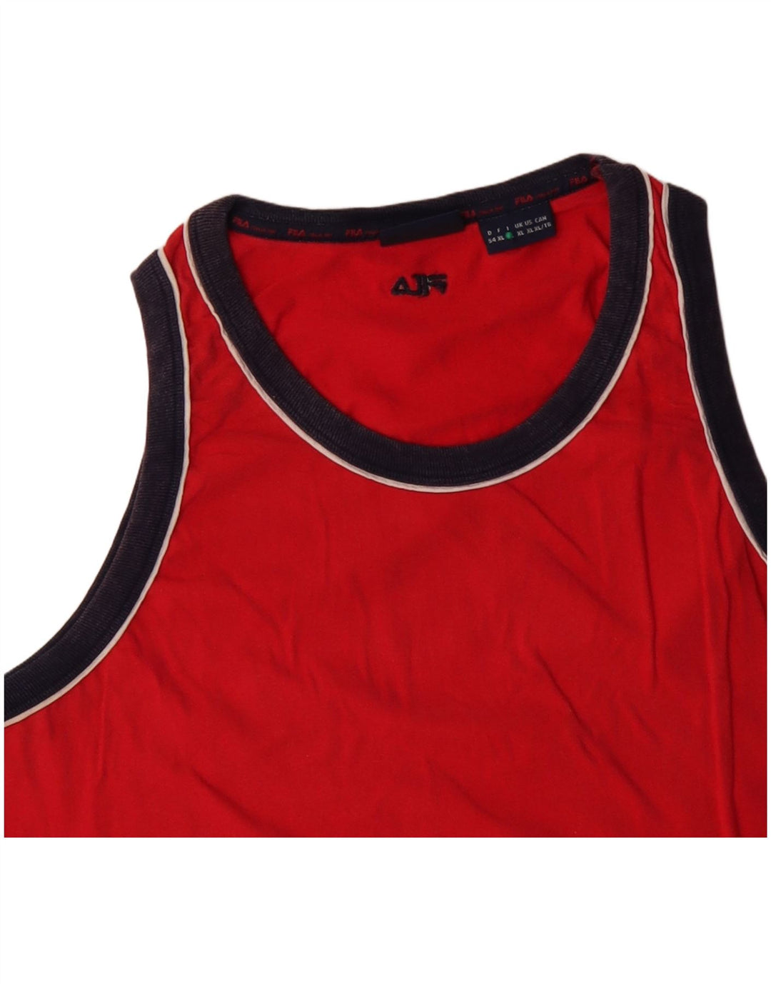 FILA Mens Colete Top XL Algodão Vermelho