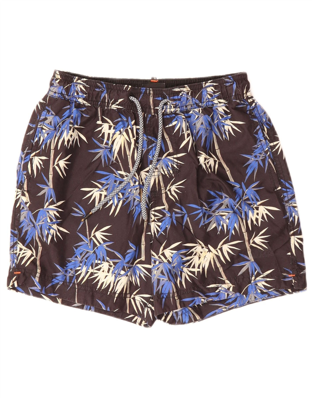 Shorts de natação feminino SUPERDRY pequeno poliéster floral preto