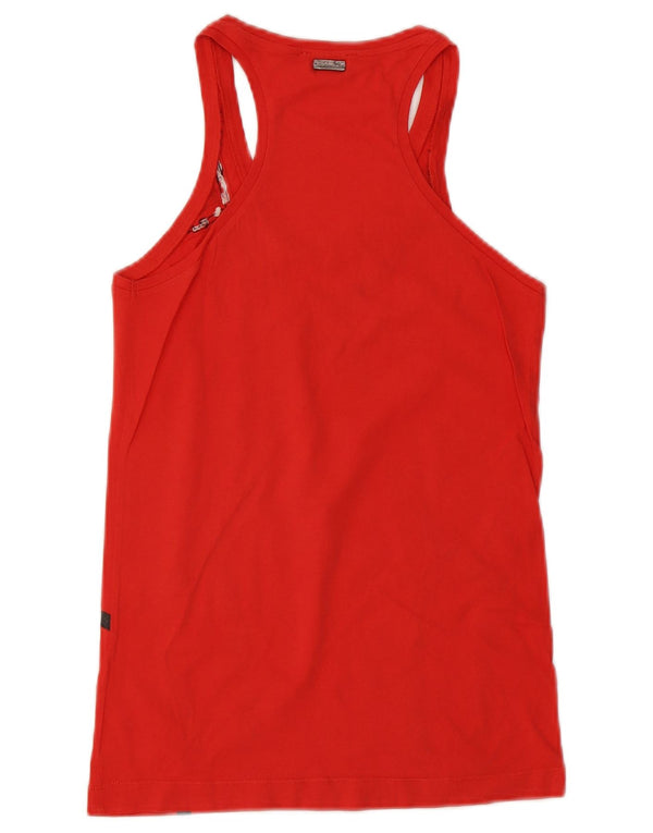 Top colete feminino Diesel UK 12 bloco colorido vermelho médio