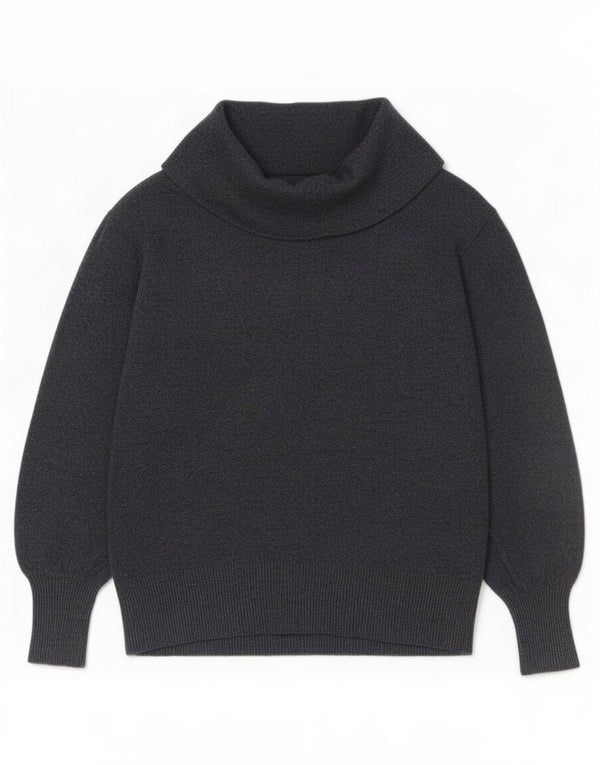 Suéter feminino Marks & Spencer com gola redonda Reino Unido 12 viscose cinza médio