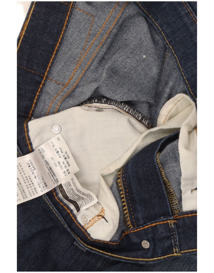 Calça jeans feminina Levi's 513 Straight W31 L34 azul algodão