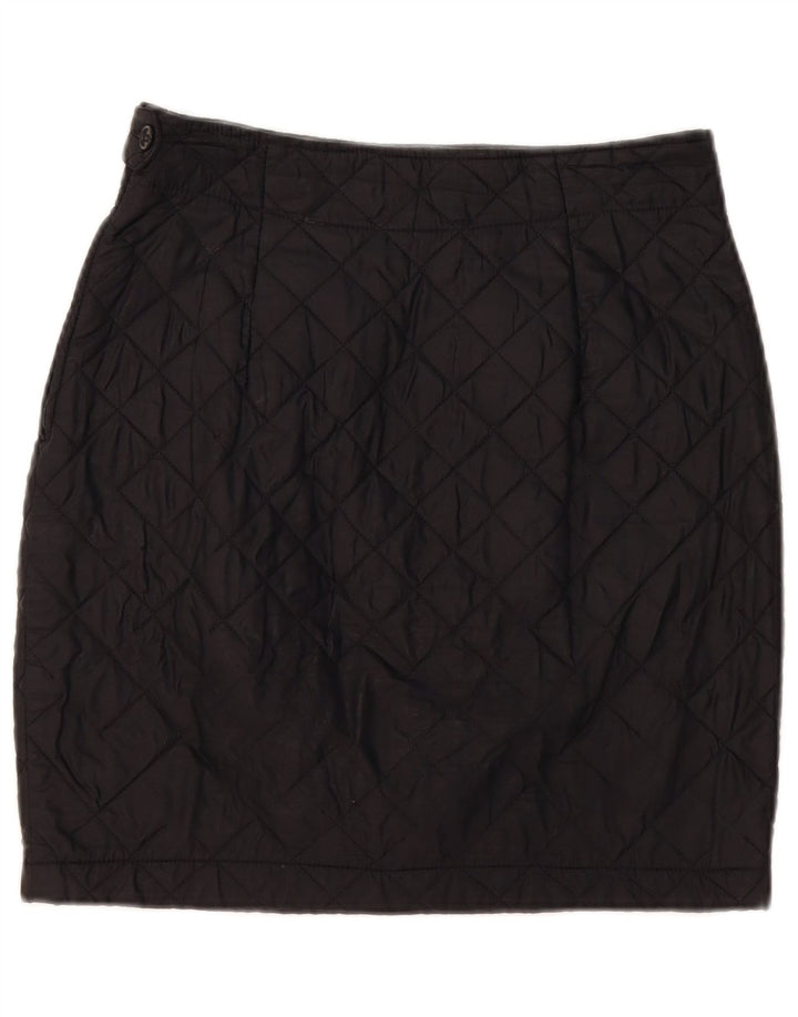 Benetton mini saia acolchoada feminina IT 44 médio W30 poliamida preta