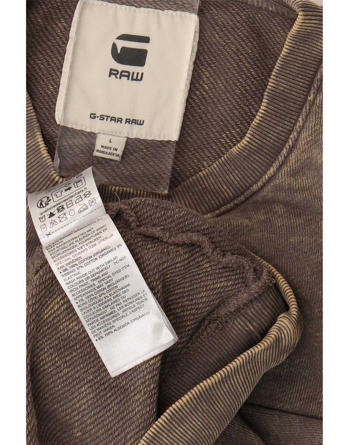 Camiseta masculina G-Star Top grande algodão cinza