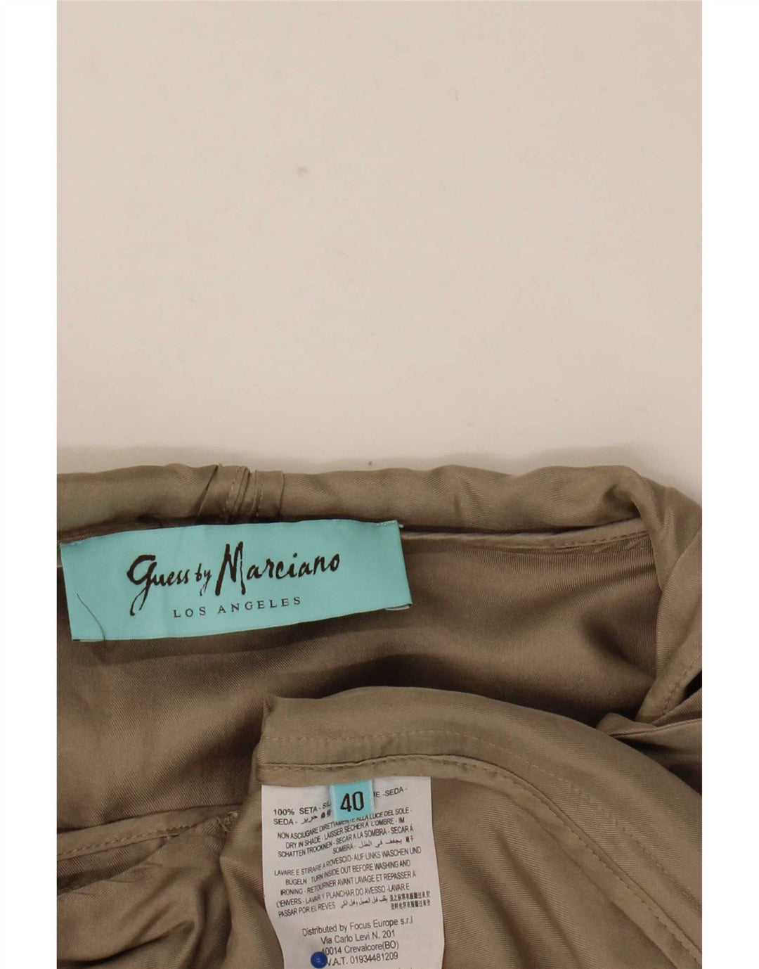 Jaqueta utilitária feminina com capuz Guess By Marciano IT 40 pequena seda bege