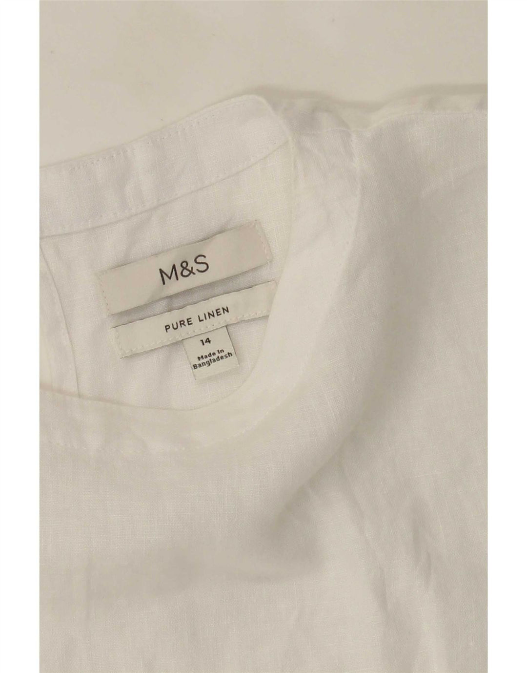Blusa oversized feminina Marks & Spencer Reino Unido 14 grande linho branco