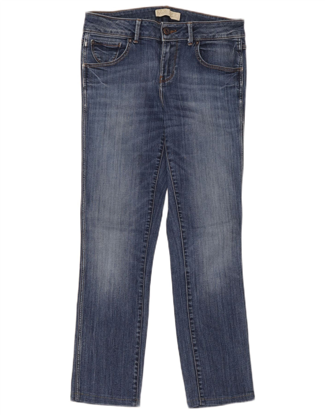 Zara Jeans Slim Feminino EU 38 Pequeno W28 L27 Azul