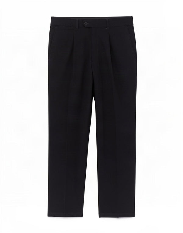 Calça masculina Zara Pegged Suit EU 42 Grande W32 L31 Lã Preta