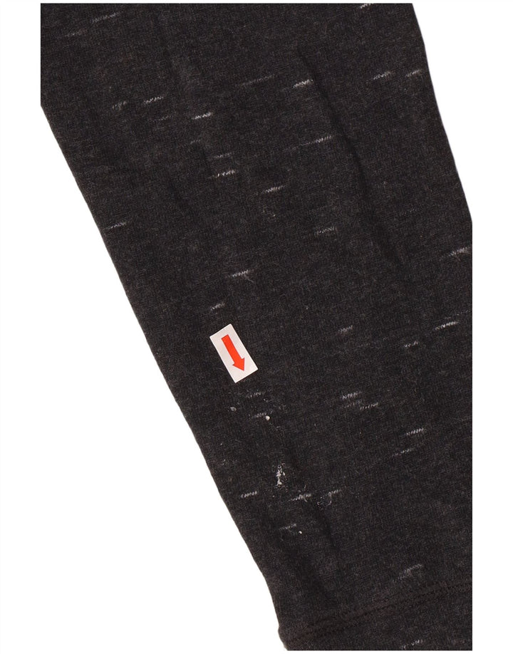 Jumper feminino com capuz grande Champion UK 10 algodão manchado cinza pequeno